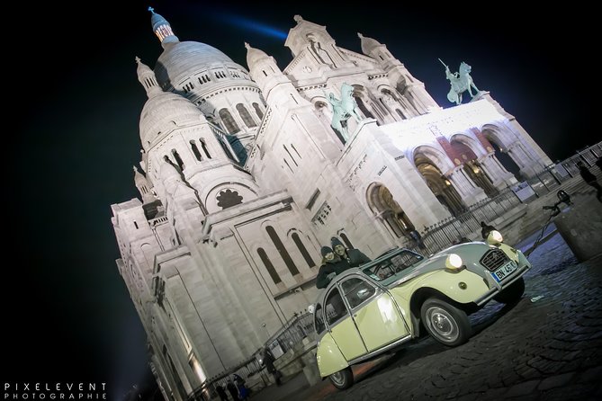 2CV tour by night - The Louvre, the Tuileries area, and Place de la Concorde