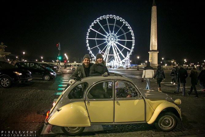 2CV tour by night - Opéra, Bourse, Place Vendôme, and the grand central districts