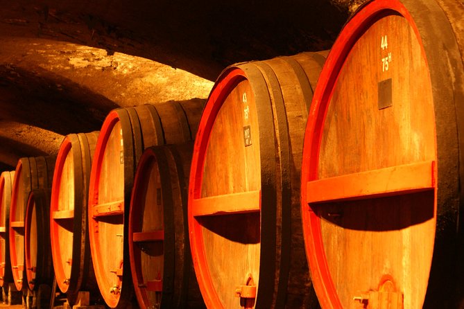 Beaujolais Crus Wines & Castles (2:00 pm - 6:30 pm) - Small Group Tour from Lyon - Chénas: oak barrels and Crus tasting