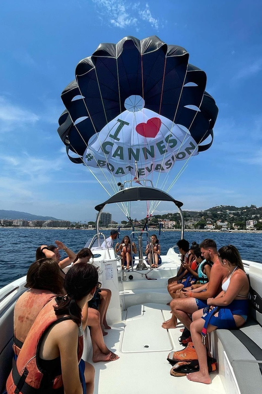 Cannes: Parasailing Experience for Couples, Family & Friends - Rising above Cannes from Port du Béal