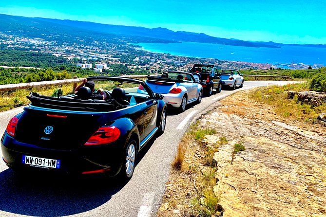 Drive by cabriolet from Marseille cruise port to cassis - From Marseille to the cliffs near La Ciotat