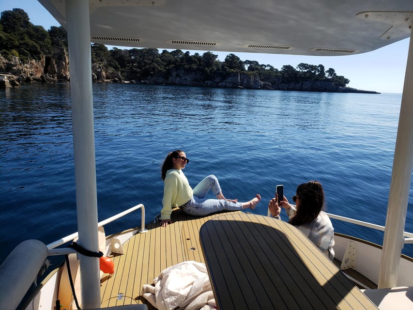 From Juan les Pins: Private French Riviera Solar Boat Cruise - A calm pace, with room for a summer swim
