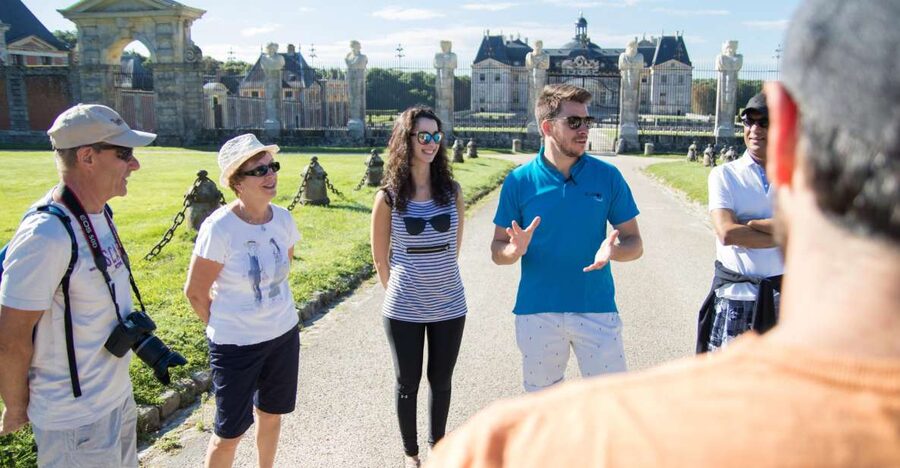 From Paris: Chateau de Fontainebleau & Vaux-Le-Vicomte Tour - Leaving Paris in a small-group minibus
