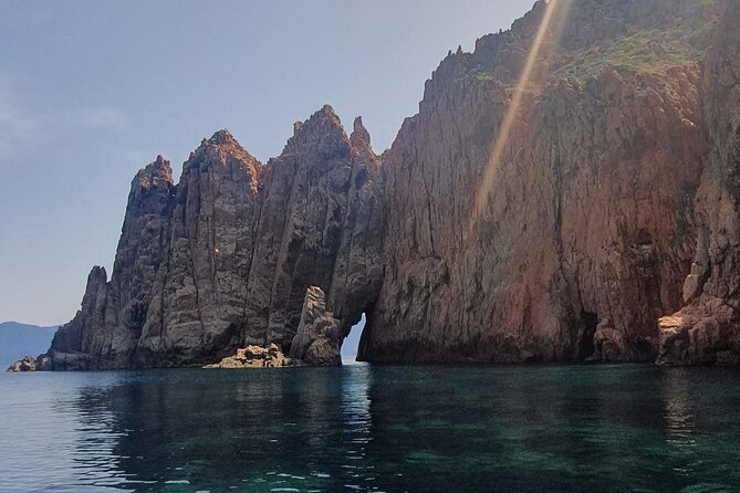From Sagone/Cargèse: Scandola Calanques Piana Girolata Swimming - Capo Rosso and the 30-minute swim