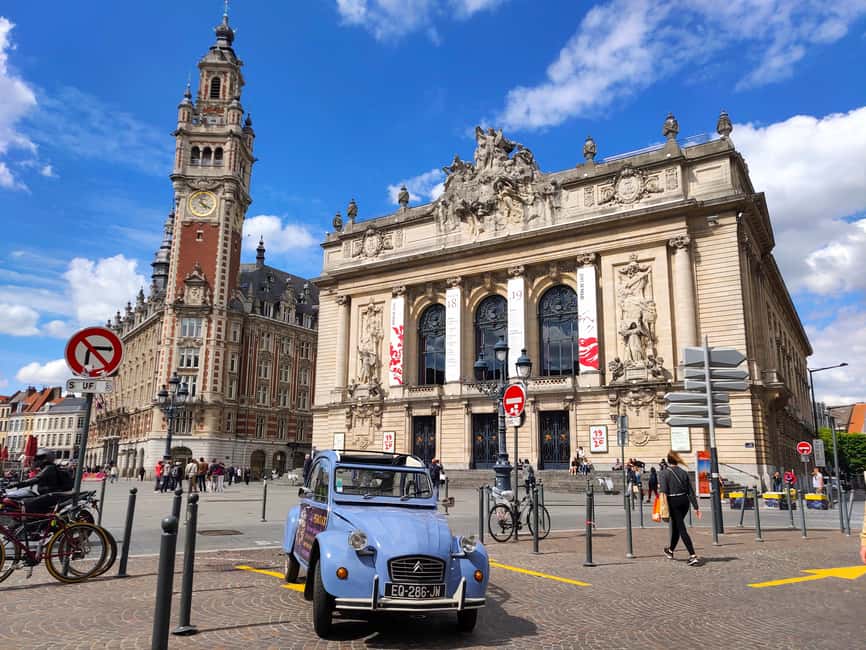 Lille Driving Tour by Convertible Citroen 2CV - The old streets from a low seat