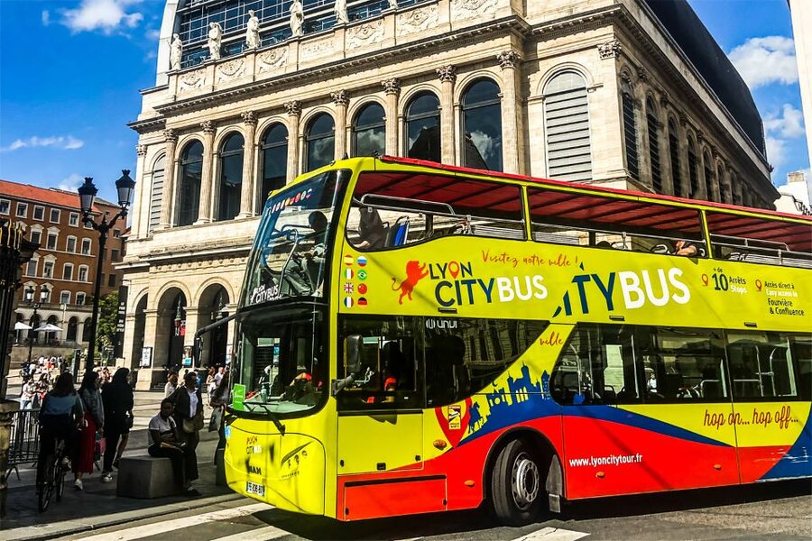 Lyon City Hop-on Hop-off Sightseeing Bus Tour - Terreaux and the Painted Wall