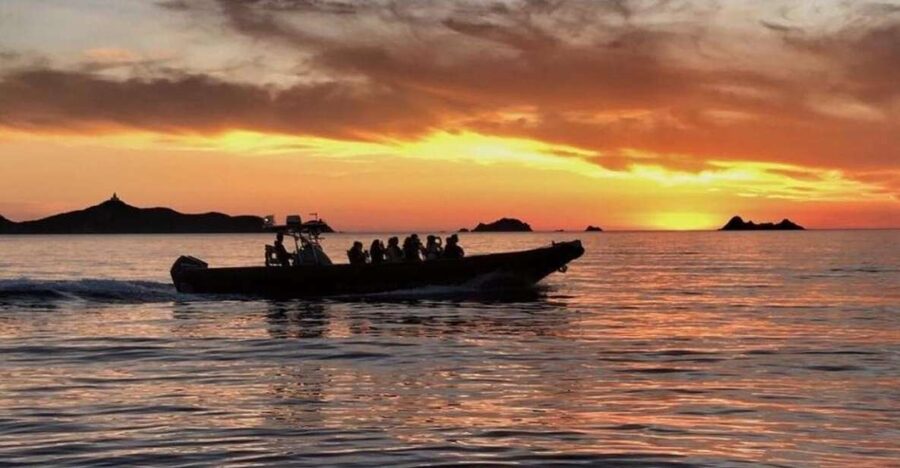 Magic Sanguinaires Sunset from Ajaccio/Porticcio – Aperitif - Leaving Ajaccio or Porticcio by RIB