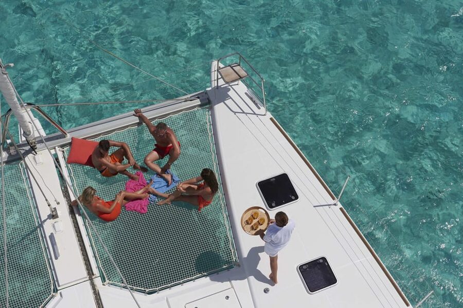 Marseille: Frioul Archipelago Catamaran Cruise with Lunch - The swimming stop in a clear Mediterranean cove