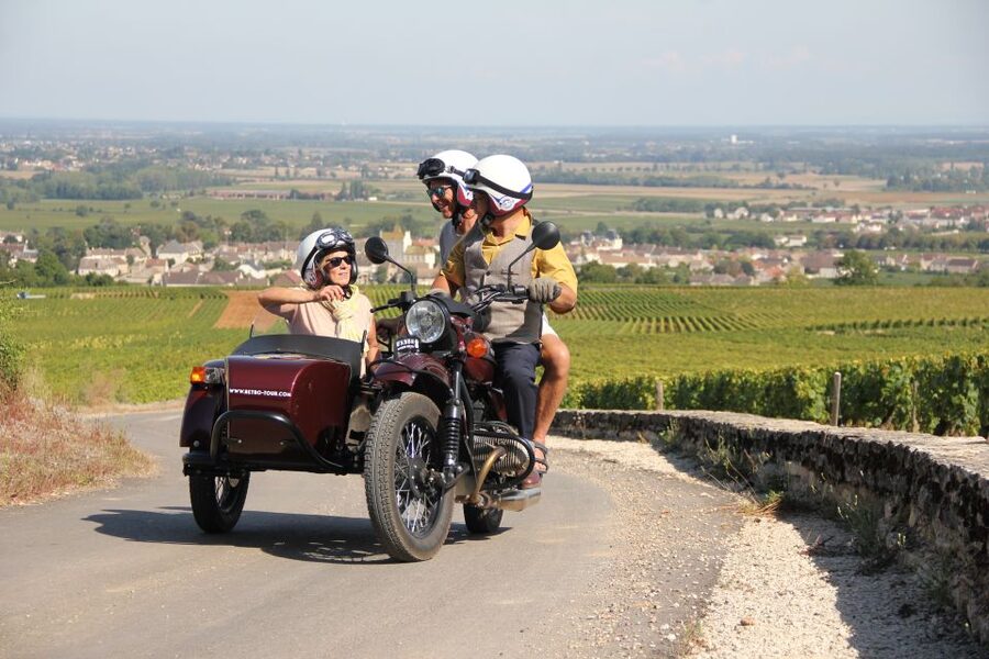 Meursault: Tour of the Vineyards on Motorbike with Sidecar - Blagny, Gamay, and Saint-Aubin at road level