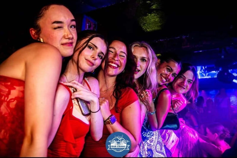 Nice: Bar/Pub Crawl with Free Shots and VIP Entry - The nightclub finish and VIP entry