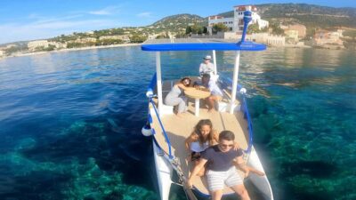 Private French Riviera Solar Boat Cruise