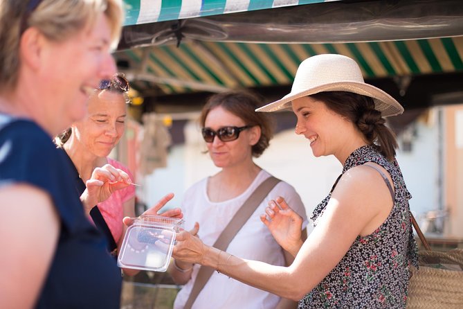 Nice Small-Group Walking Food Tour with Local Specialties & Wine Tasting - Cours Saleya, flowers, sweets, and market food