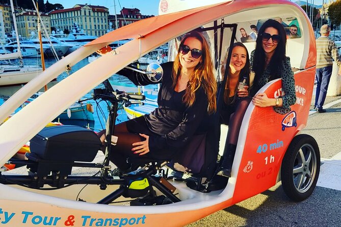 Nice: Visit of Nice by electrically assisted bike taxi 1 hour. - Starting at Place Massena with a quick city orientation
