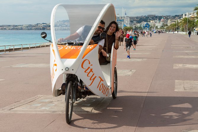 Nice: Visit of Nice by electrically assisted bike taxi 1 hour. - Castle Hill and the best high view in the hour
