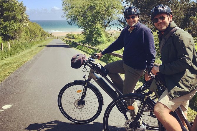 Normandy Guided E-bike tour to Omaha Beach / private tour - The return route along the ocean