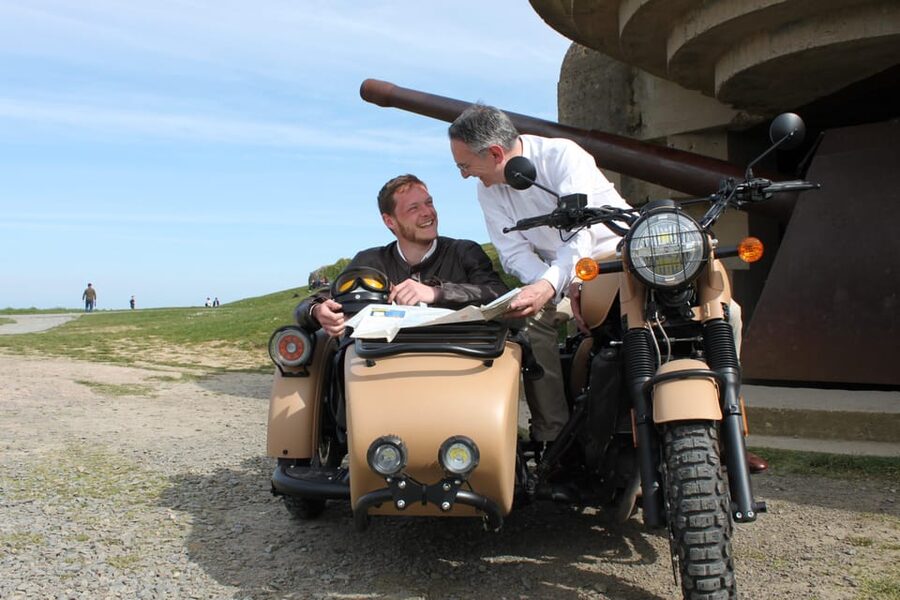 Normandy World War II Private 2 Hours Sidecar Tour Bayeux - Château views and a possible cider-farm stop