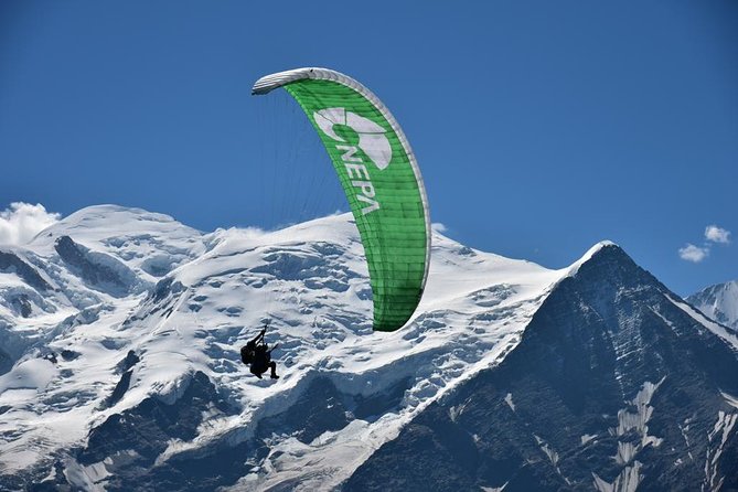 Paragliding Tandem Flight over the Alps in Chamonix - Stop 1: Mont Blanc, glaciers, and the Chamonix valley