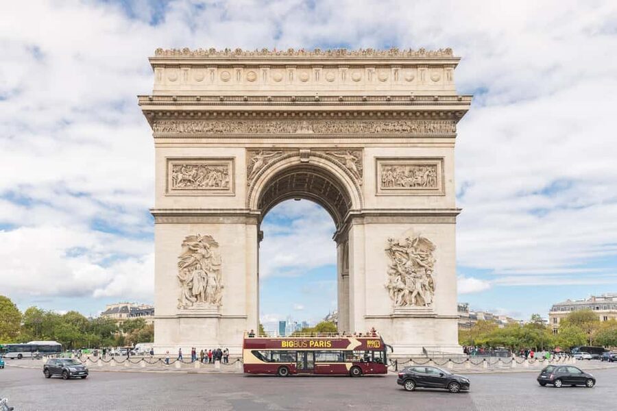 Paris: Arc de Triomphe Ticket & Big Bus Hop-on Hop-off Tour - Start with the 2-hour-15-minute city loop