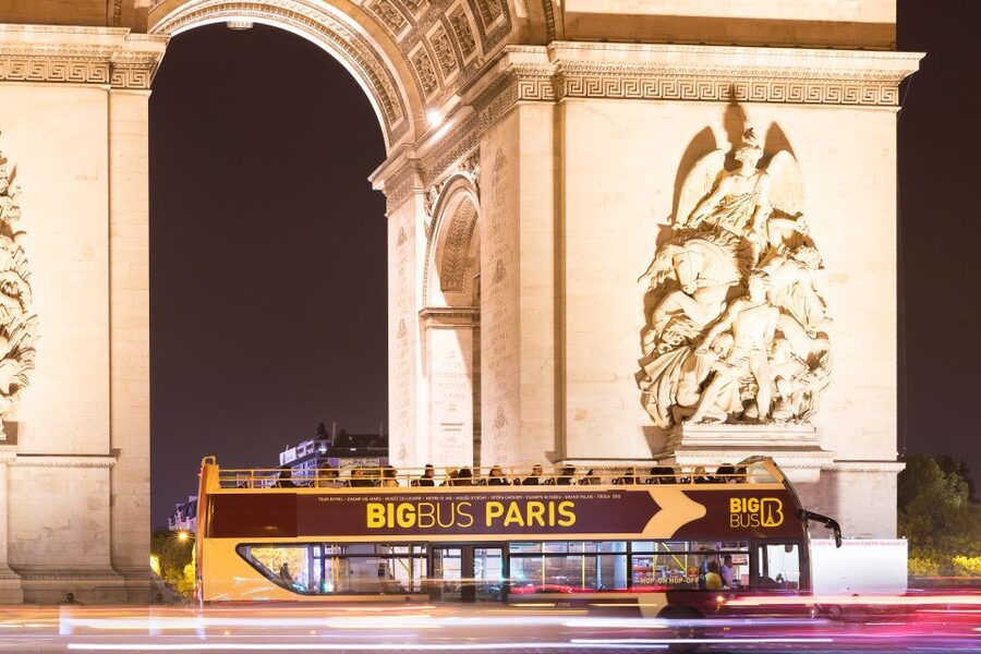 Paris: Big Bus Hop-on Hop-off Tour & Panoramic Night Tour - Champs-Élysées and the Arc de Triomphe