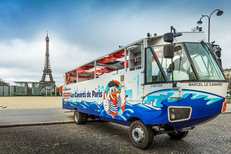 Paris: City and River Seine Tour on an Amphibious Bus - A practical way to fit it into your Paris plans