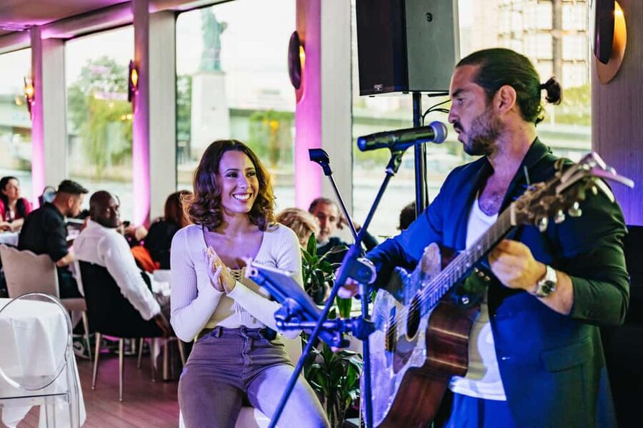 Paris: Gourmet Dinner Cruise on Seine River with Live Music - The three-course menu: French ideas with a seasonal change