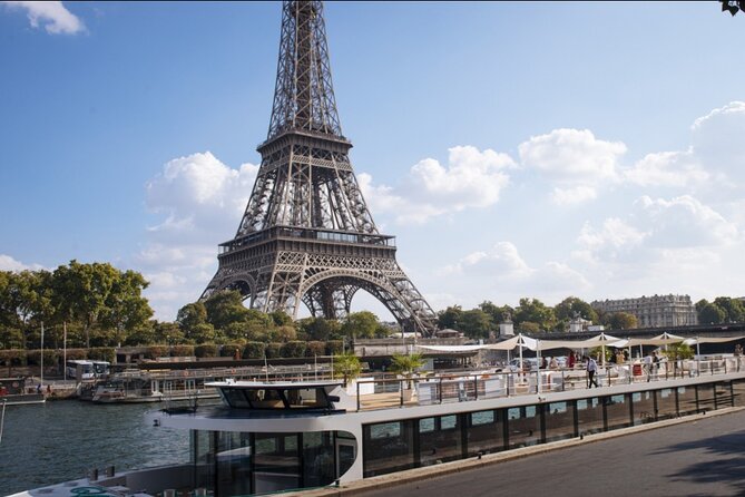Paris Gourmet Dinner Seine River Cruise with Singer and DJ Set - The Eiffel Tower sparkle from the rooftop
