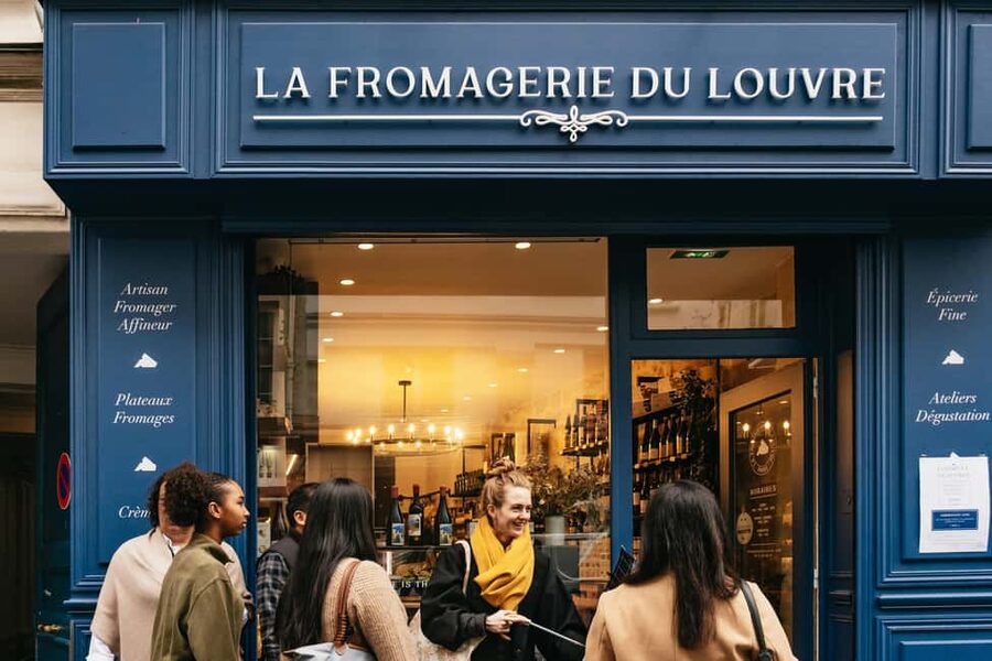 Paris: Gourmet Food Tour with Over 10 Tastings and Wine - Cheese at La Fromagerie du Louvre