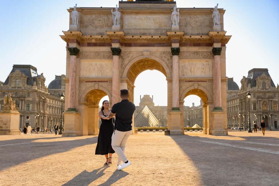 Paris: Louvre photoshoot or Seine bridges Eiffel Tower walk - Notre Dame brings a historic riverfront setting