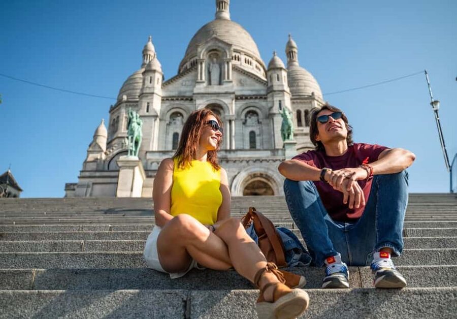 Paris: Montmartre, Notre-Dame, & Louvre Tour with Cruise - Taking the metro to the Louvre
