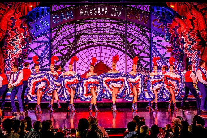 Paris Moulin Rouge Cabaret Show and Dinner - A red windmill and a very Parisian night