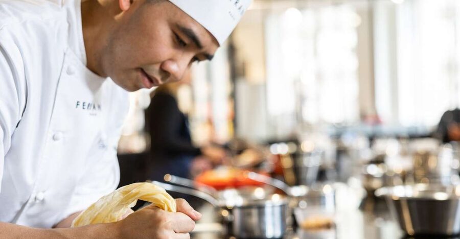 Paris: Pastry Class with Ferrandi Chef at Galeries Lafayette - Choosing between strawberry pie, millefeuille, and Saint-Honoré
