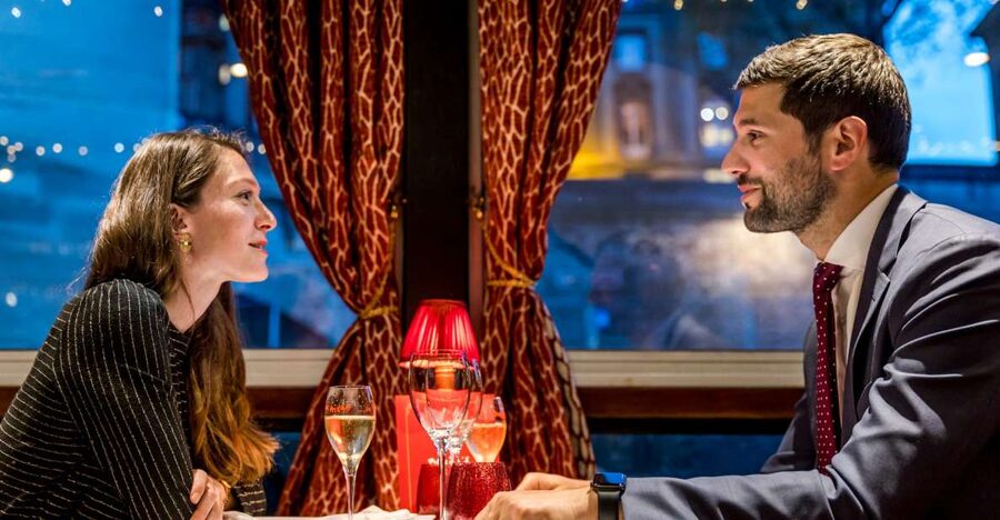 Paris: Seine River Cruise with 3-Course Dinner & Live Music - A small boat, a big Paris view