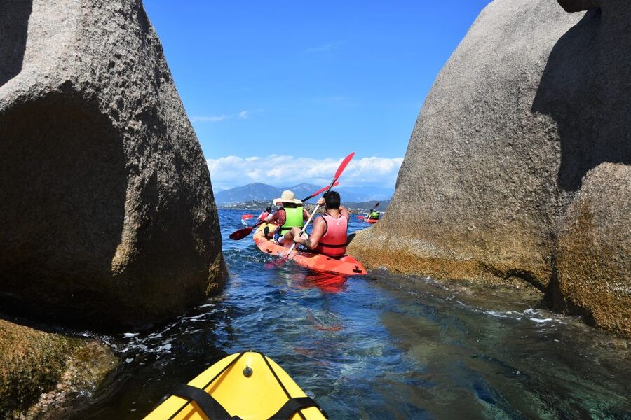 Porticcio: Guiding Kayaking Tour - Learning to handle a two-person sea kayak
