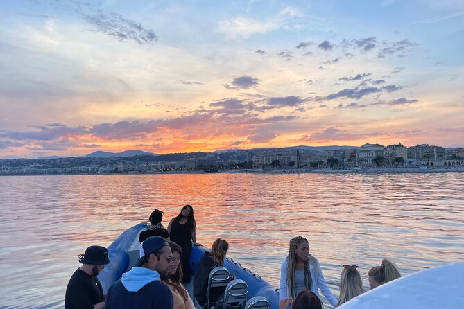 Sunset Bliss: Boat Excursion with Aperitif on French Riviera - The Bay of Angels at sunset